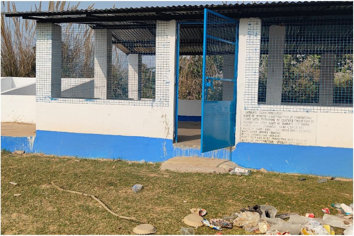 West Bengal: Newly constructed building for waste management in Kankasa becomes a den of drug abuse.