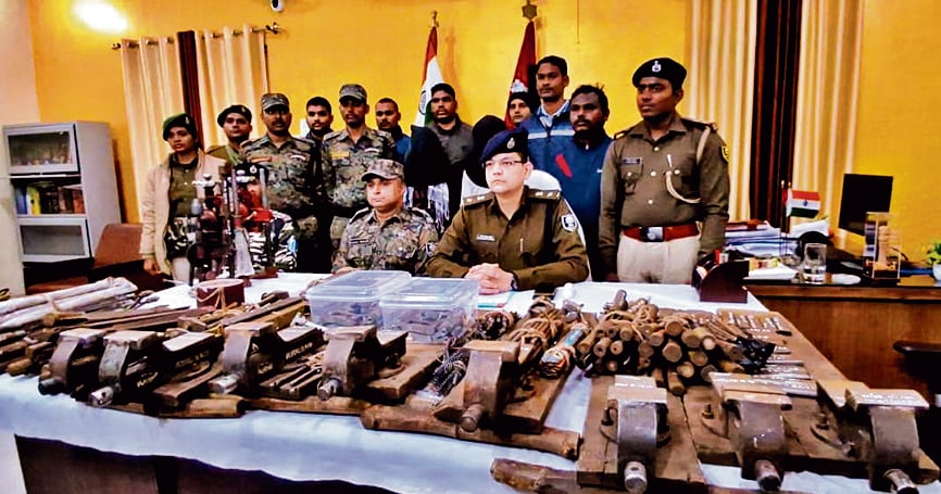 Bihar: 8 mini gun factories exposed in Naxalite stronghold, huge quantity of weapons and cartridges recovered, two arrested