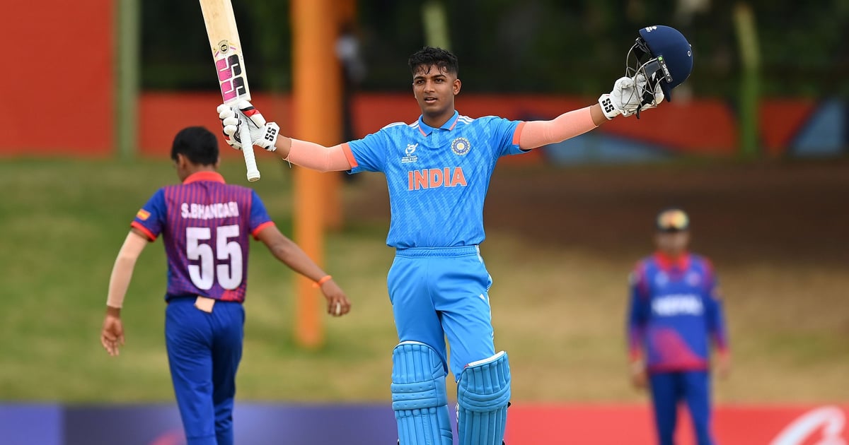 ICC U19 World Cup: India gave Nepal a target of 298 runs, Sachin Dhaas and captain Uday Saharan scored centuries.