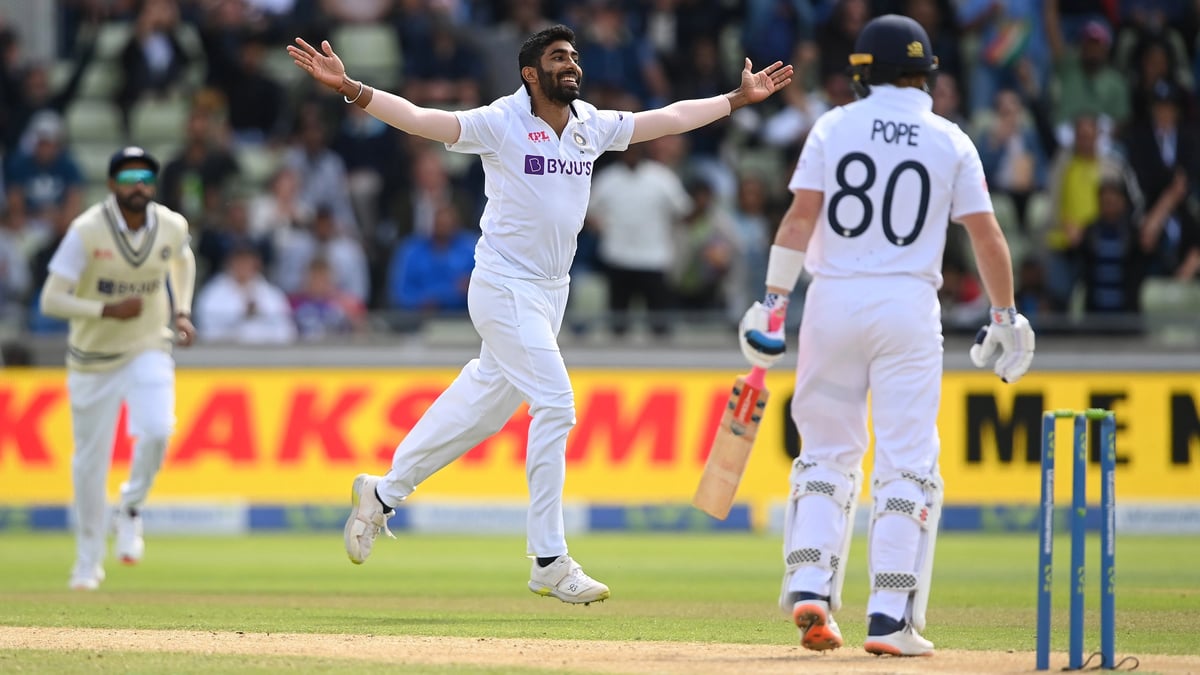 IND vs ENG: Bumrah hits a 'sixer' of the wicket, England's first innings ends at 253 runs.