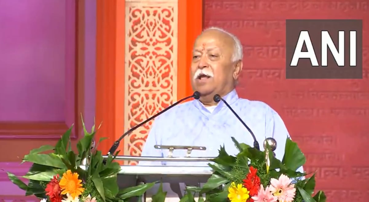 'To save the world from destruction, India will have to move forward at any cost', said RSS chief Mohan Bhagwat.