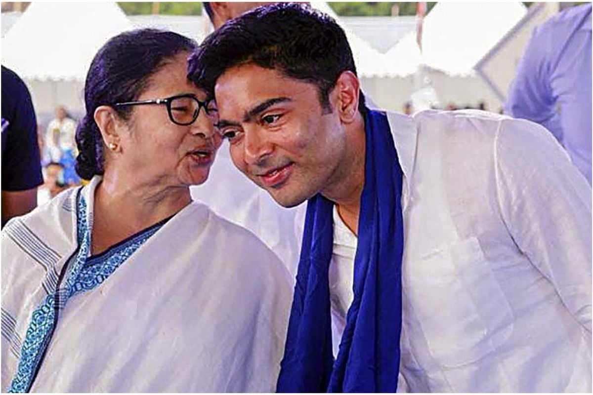 West Bengal: Trinamool MP Abhishek Banerjee met Mamata Banerjee at her residence in Kalighat.