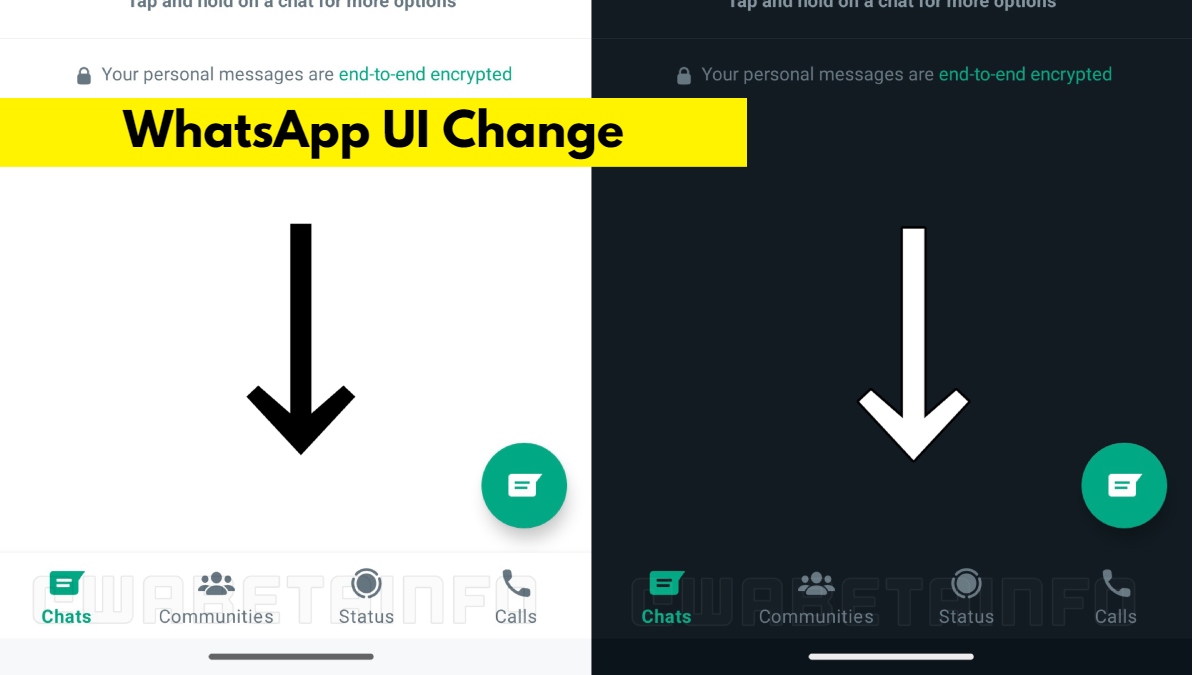 WhatsApp UI Change: Run WhatsApp with one hand, user interface of the app changed