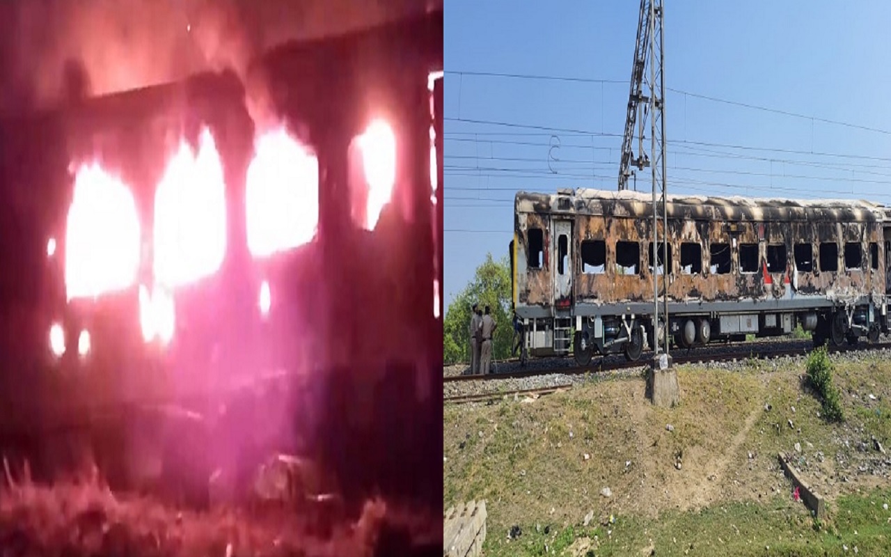 PHOTOS: How did the Holi special train running at midnight in Bihar burn?  Know the complete story of Burning Train...