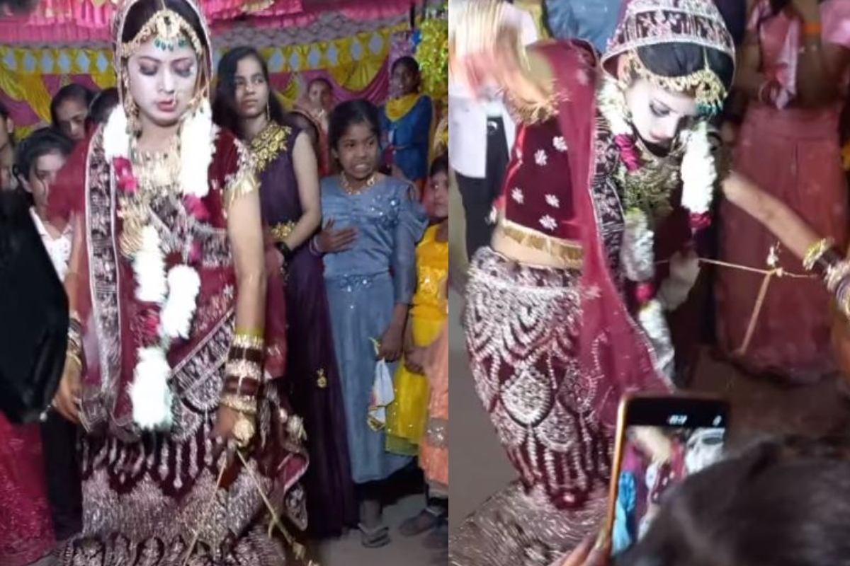 Bride dances on Tera Rang Balle Balle