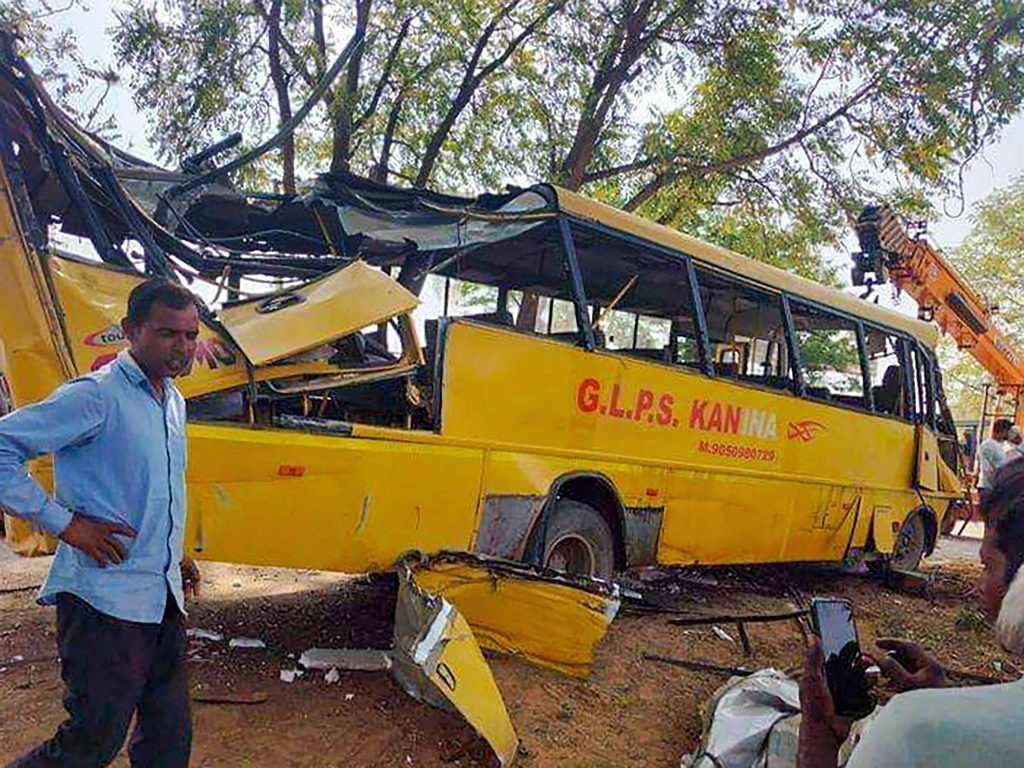 Mahendragarh School Bus Accident: The bus driver was drunk