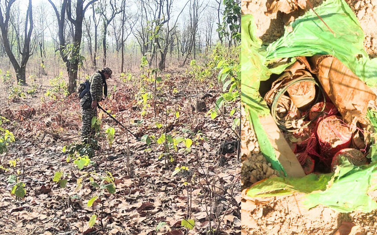 container bomb in latehar defused by security forces jharkhand