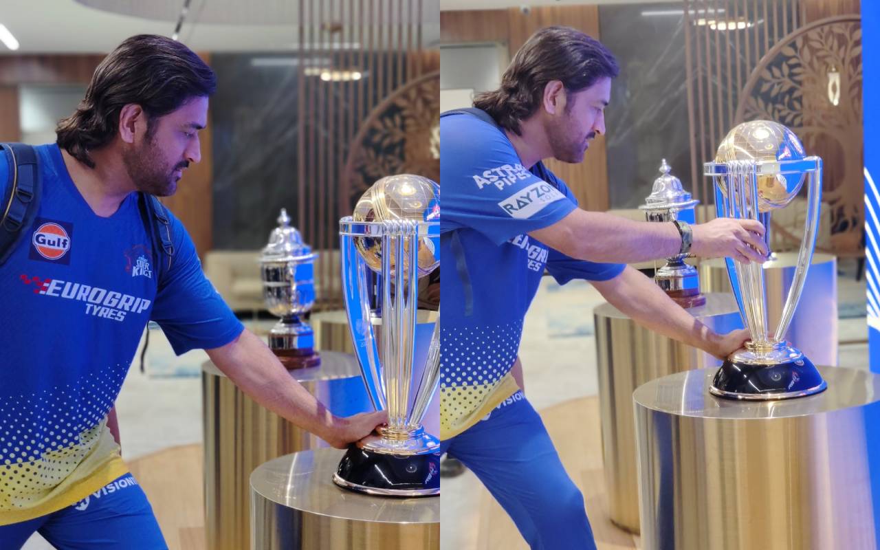 Photo Of The Year: MS Dhoni seen with the World Cup trophy